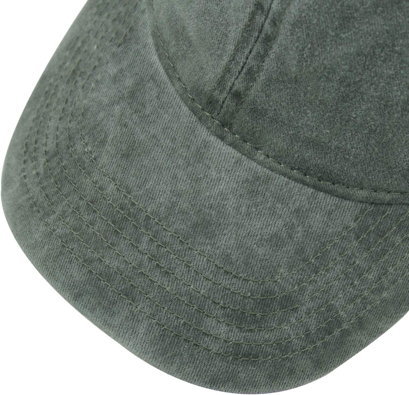 Men Women Washed Distressed Twill Cotton Baseball Cap Vintage Adjustable Dad Hat