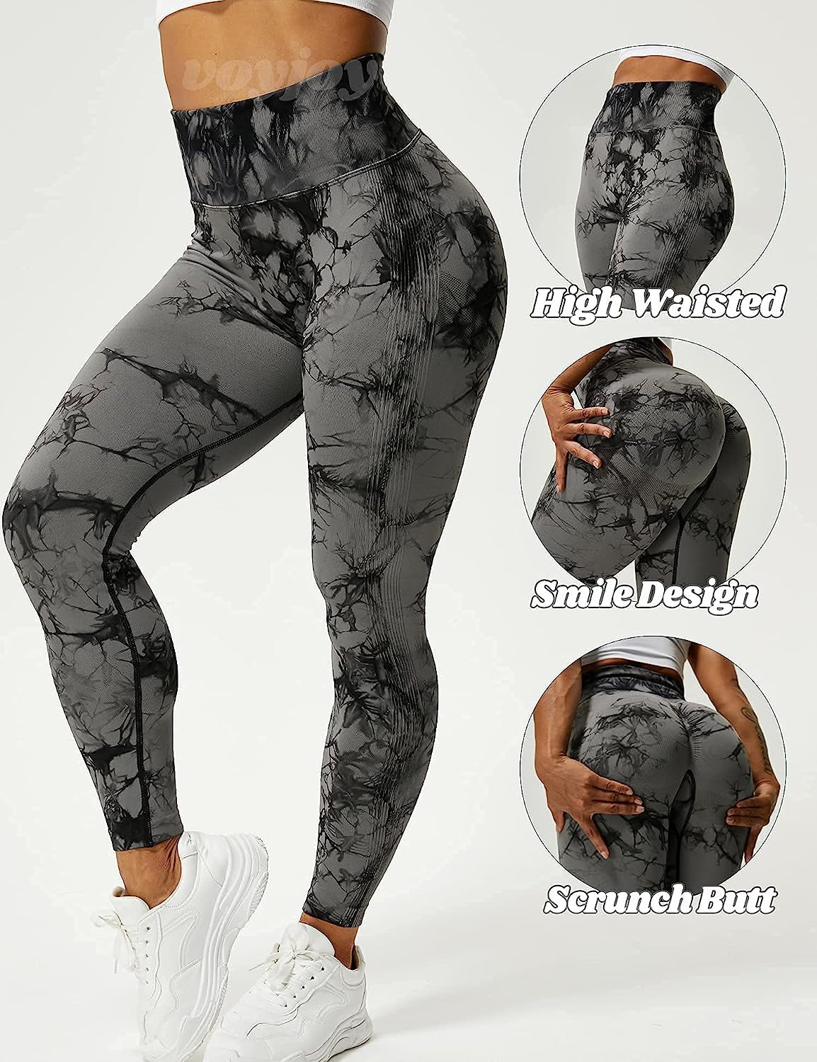 Seamless Leggings for Women High Waist Yoga Pants Scrunch Butt Lifting Elastic Tights