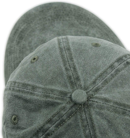 Men Women Washed Distressed Twill Cotton Baseball Cap Vintage Adjustable Dad Hat